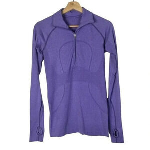 Lululemon Swiftly Tech Half Zip Pigment Blue Athletic Pullover Jacket 6